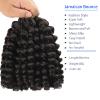 100 Strands 2X Ringlet Wand Curl Jamaican Bounce 8 inch Dark Brown Synthetic Crochet Hair Extensions Crochet Braiding Hair (8Inch (Pack of 5), 4#) view 2