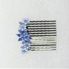 Faship Gorgeous Blue Rhinestone Crystal Floral Small Hair Comb view 2