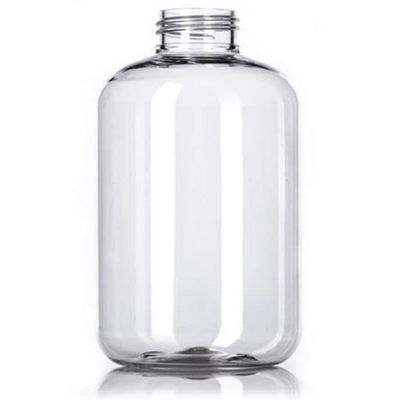 8oz Clear Boston Round 24-410 Neck Plastic Refillable PET Spray Bottles with White Fine Mist Sprayer Caps (12-Pack); Beauty Care, Travel Use, Home Cleaning, DIY