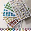 PTGMH Nail Charms for Acrylic Nails 50 Pcs Heart Nail Charms 3D Nail Gems and Rhinestones for Nail Art Sharp Bottom Nail Decorations for Women view 1