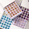 PTGMH Nail Charms for Acrylic Nails 50 Pcs Heart Nail Charms 3D Nail Gems and Rhinestones for Nail Art Sharp Bottom Nail Decorations for Women view 2