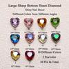 PTGMH Nail Charms for Acrylic Nails 50 Pcs Heart Nail Charms 3D Nail Gems and Rhinestones for Nail Art Sharp Bottom Nail Decorations for Women view 4