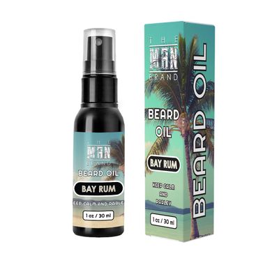 The Man Brand Bay Rum Beard Oil for Men Natural Beard Oil with Rich Bay Rum Scent for Beard Conditioning and Care, Soften and Hydrate with Leave-In Formula (1 Ounce)