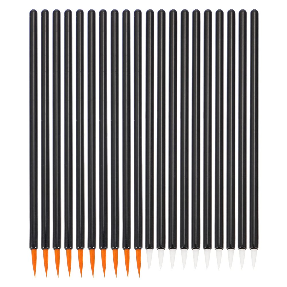 FRCOLOR 300pcs Disposable Eyeliner Brushes Fine Angled Cosmetic Applicators for Liquid Eyeliner Lip Liner Lightweight Convenient for Home Salon Use Includes Wands