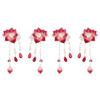 2pairs Chinese Hair Clips Hanfu Flower Tassel Hair Pins Girl Headdress Accessories Kimono Han Ornament Pins for Kids Girls view 1