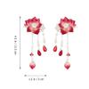2pairs Chinese Hair Clips Hanfu Flower Tassel Hair Pins Girl Headdress Accessories Kimono Han Ornament Pins for Kids Girls view 2