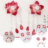 2pairs Chinese Hair Clips Hanfu Flower Tassel Hair Pins Girl Headdress Accessories Kimono Han Ornament Pins for Kids Girls view 3