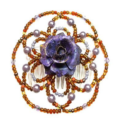 Beaded Kippah for Women - Navajo Rose