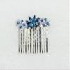 Faship Gorgeous Dark Blue Rhinestone Crystal Floral Small Hair Comb view 2
