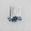 Faship Gorgeous Dark Blue Rhinestone Crystal Floral Small Hair Comb view 3