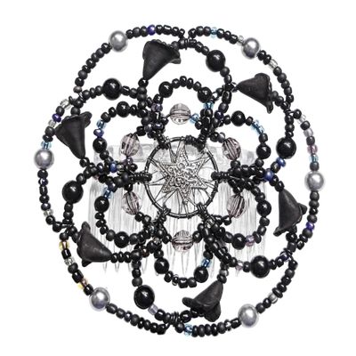 Beaded Kippah for Women - The Black Dahlia