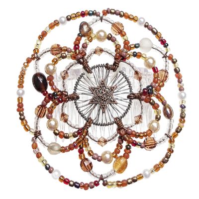 Beaded Kippah for Women - Chocolate Sundae