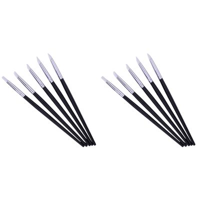 FRCOLOR 2sets 3d Nail Art Supplies Nail Art Carving Pen Set 5 Different Tips for Custom Shaping 5pcs*2