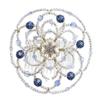 Beaded Kippah for Women - Callas in Blue view 1