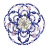 Beaded Kippah for Women - Indigo view 1