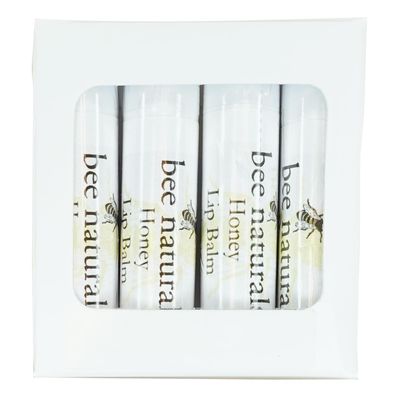 Bee Naturals Lip Balm- Soothing Moisturizer For Dry Chapped Lips With Beeswax, Cocoa Butter, and Vitamin E - Honey