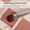 Natural Goat Hair Eye Shadow Brush by ENZO KEN, Large Smudge Eyeshadow Brush, Shader Eye Shadow Brush, Eye Shader Brush, Single Eyeshadow Brush, Eye Brushes, Eyeshadow Blending Brush. (Gold, E203L) view 4