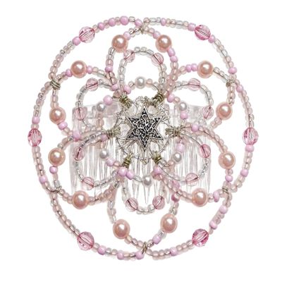 Beaded Kippah for Women - Cotton Candy