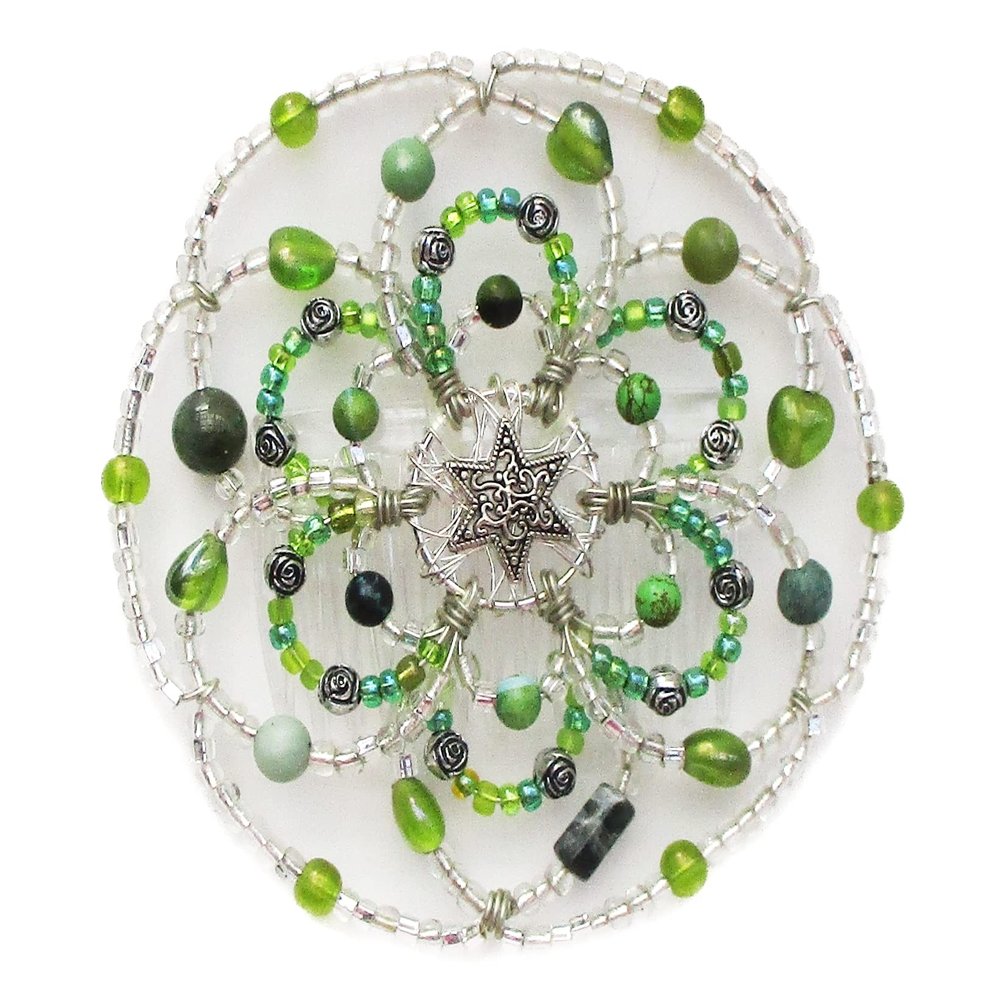 Beaded Kippah for Women - Jade and Jasper