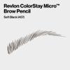 Revlon ColorStay Micro Eyebrow Pencil with Built In Spoolie Brush, Infused with Argan and Marula Oil, Stocking Stuffer for Her, 457 Soft Black, 0.003 oz view 2