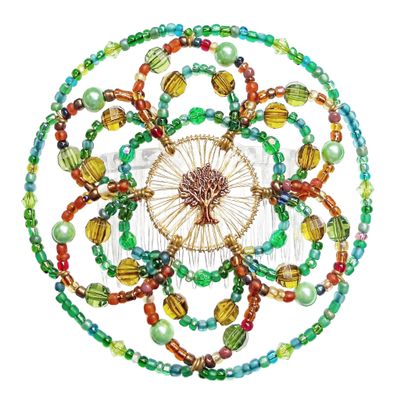 Beaded Kippah for Women - Olive Tree
