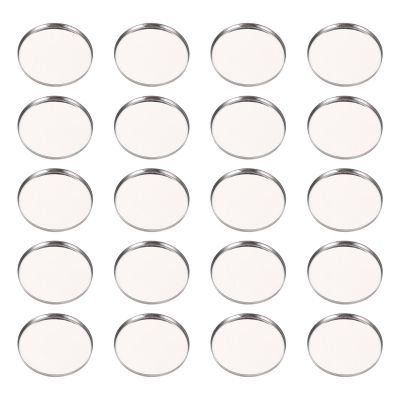 Frcolor 20Pcs Round Metal Eyeshadow Pan Palette Tins Magnetic Makeup Containers for DIY Cosmetic Powder Blush Foundation 2 Inch Makeup Accessories