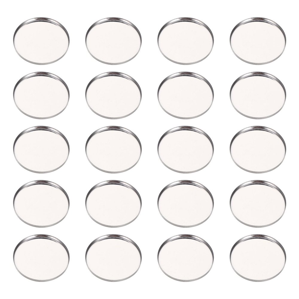 Frcolor 20Pcs Round Metal Eyeshadow Pan Palette Tins Magnetic Makeup Containers for DIY Cosmetic Powder Blush Foundation 2 Inch Makeup Accessories