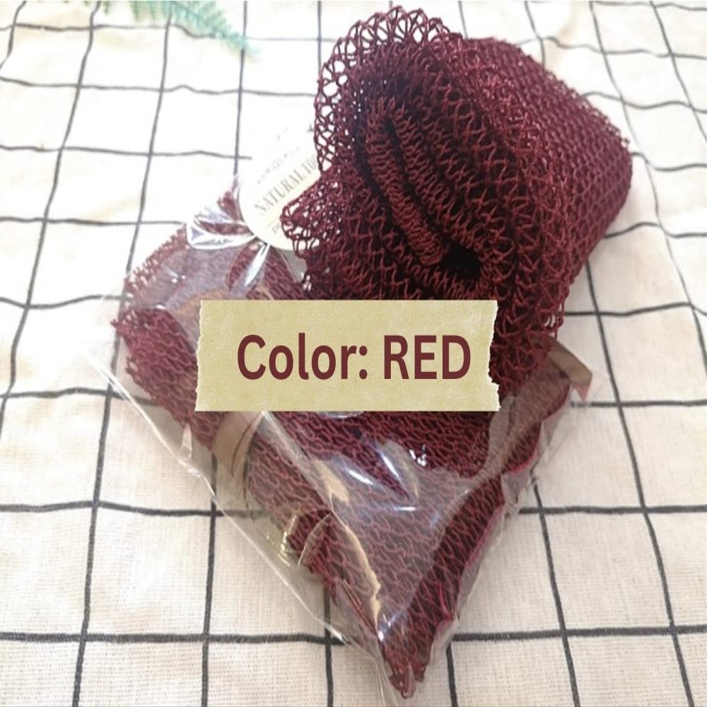 African exfoliating net, African exfoliating Body Sponge, African wash net (African exfoliating net red, 10.00)