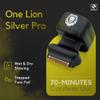 Skull Shaver One Lion Silver PRO Foil Shaver - Precision Shaving for Men - Japanese Stainless Steel Foils - Wet/Dry Use - Ergonomic Handle - Cordless & Electric view 2