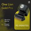 Skull Shaver One Lion Gold PRO Face Shaver for Men - Precision Grooming - Stepped Twin Foil - Ergonomic Grip - LCD Display - Cordless & Rechargeable view 2