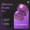 Skull Shaver One Lion Purple PRO Shaver for Women - Flawless Hair Removal - Stepped Twin Foil Blades - Wet or Dry Shaving - Rechargeable - Cordless view 2