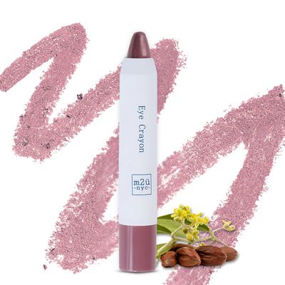 M2U NYC Ultra Creamy Eye Shadow Stick  (Burgundy) Shimmer Cream Eyeshadow Pencil Crayon - Moisturizing Eye Brightener Stick & Highlighter  Smudge Proof, Buildable & Lightweight Formula