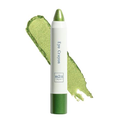 M2U NYC Ultra Creamy Eye Shadow Stick  (Greenwich) Shimmer Cream Eyeshadow Pencil Crayon - Moisturizing Eye Brightener Stick & Highlighter  Smudge Proof, Buildable & Lightweight Formula