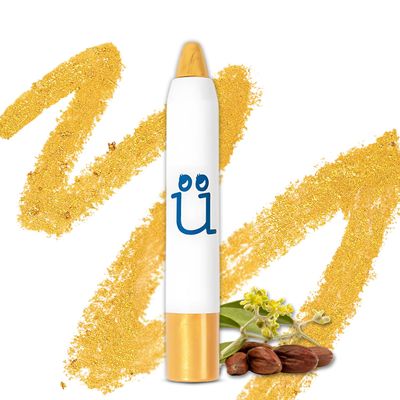 M2U NYC Ultra Creamy Eye Shadow Stick  (Gold) Shimmer Cream Eyeshadow Pencil Crayon - Moisturizing Eye Brightener Stick & Highlighter  Smudge Proof, Buildable & Lightweight Formula