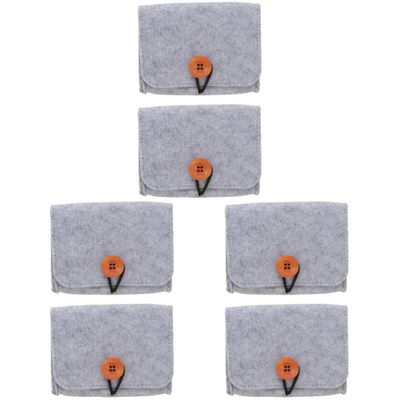6pcs Non-woven Organizer Storage Bag Felt Oils Travel Holds Essentials Multi- Essential Small Six Wellness Bottles Case Fabric Holder for Oil Pouch Carrying