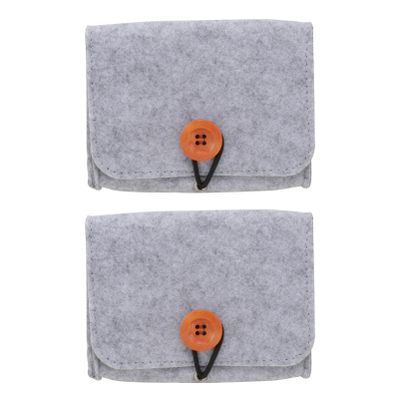 2pcsbag Storage Case Pouch Essentials Fabric Carrying Felt Oil Small Multi- Holder for Six Travel Wellness Non-woven Holds Bag Organizer Essential Bottles Oils