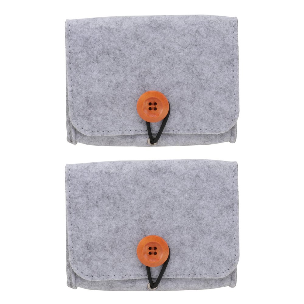 2pcsbag Storage Case Pouch Essentials Fabric Carrying Felt Oil Small Multi- Holder for Six Travel Wellness Non-woven Holds Bag Organizer Essential Bottles Oils