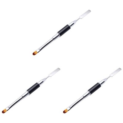 FRCOLOR 3pcs Flat Uv Gel Nail Brush Nail Art Pen Brush for Gel Art Manicure Tools Easy to Use