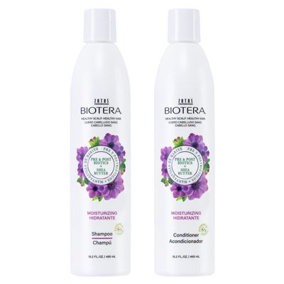 BIOTERA Moisturizing Shampoo and Conditioner Set | Hydrates & Moisturizes Dry, Medium, Fine Hair | Microbiome Friendly | Vegan & Cruelty Free | Paraben Free | Color-Safe | 15.2 Fl Oz