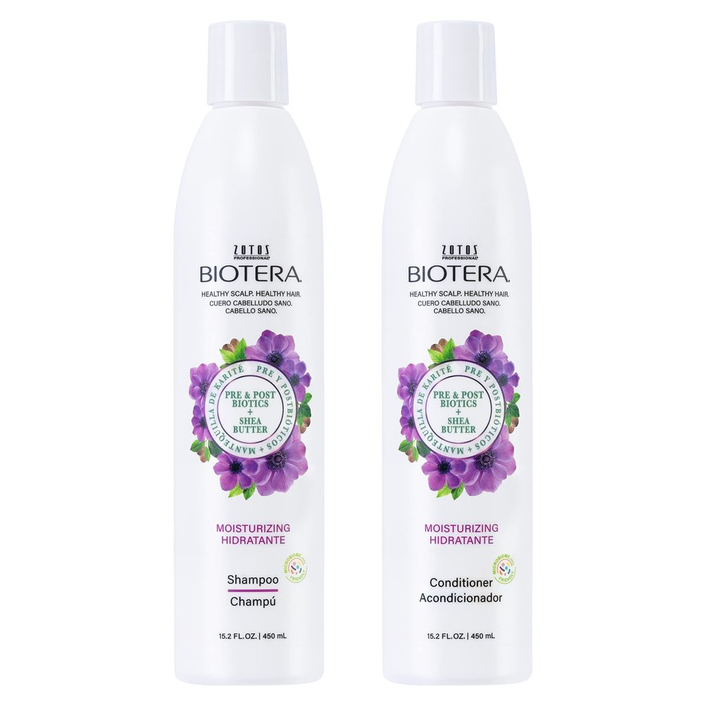 BIOTERA Moisturizing Shampoo and Conditioner Set | Hydrates & Moisturizes Dry, Medium, Fine Hair | Microbiome Friendly | Vegan & Cruelty Free | Paraben Free | Color-Safe | 15.2 Fl Oz
