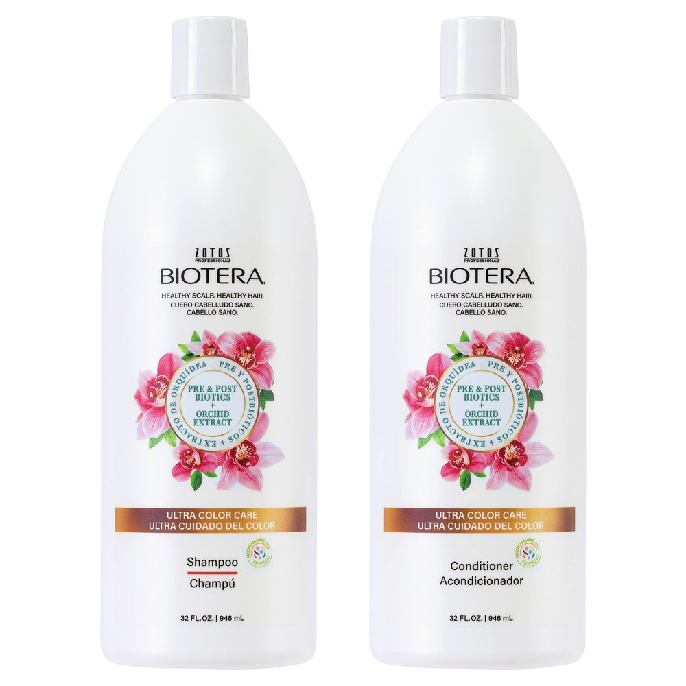 Biotera Ultra Color Care Shampoo and Conditioner Set | Prolongs Vivid Color-Treated Hair | Microbiome Friendly | Vegan & Animal Test Free | Paraben & Sulfate Free | Color-Safe | 32 Fl Oz
