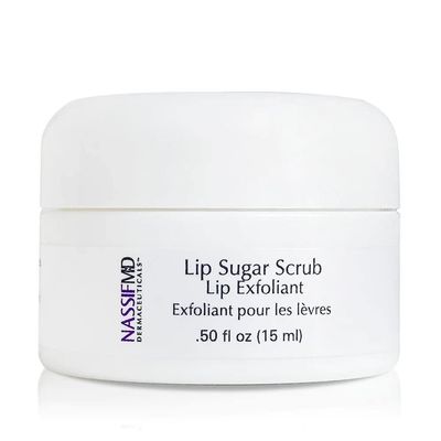NassifMD Vanilla Lip Sugar Scrub, Moisturizer and Exfoliator, Vanilla Lip Scrub, Exfoliating Lip Scrub with Jojoba Oil, 0.50 oz