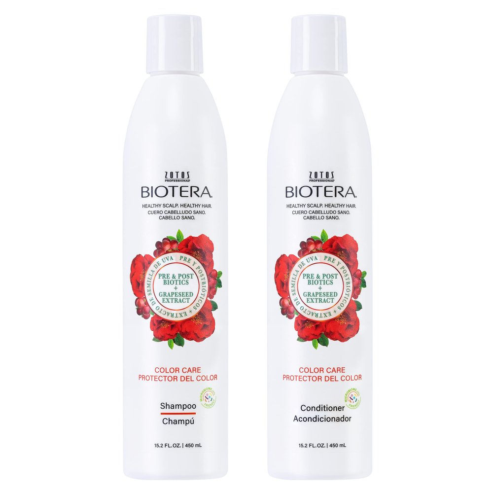 BIOTERA Color Care Shampoo and Conditioner Set | Extends & Maintains Color-Treated Hair | Microbiome Friendly | Vegan & Cruelty Free | Paraben Free | Color-Safe | 15.2 Fl Oz