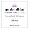 APRIL+HOLLY Spa Day All Day Candle | Lavender, Vanilla, Sage, Packaged for Easy Gift Giving, 100% Natural, Heavily Scented, Coconut Wax Blend, Made in The USA, 60 hr Burn time, 9 oz view 2
