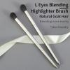 Natural Goat Hair Eye Shadow Brush, ENZO KEN Blending Eyeshadow Brush, Eye Shadow Blending Brush, Eye Blending Brush, Small Nose Contour Brush, Smudge Eye Brushes, Eyeshadow Blending Brush. Gold,E204L view 2