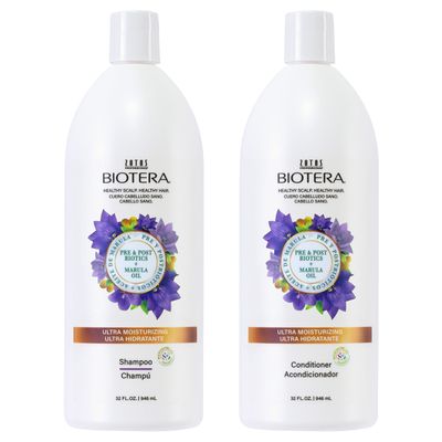 Biotera Ultra Moisturizing Shampoo and Conditioner Set | Hydrates Dry, Damaged, Coarse Hair | Microbiome Friendly | Vegan & Animal Test Free | Paraben & Sulfate Free | Color-Safe | 32 Fl Oz