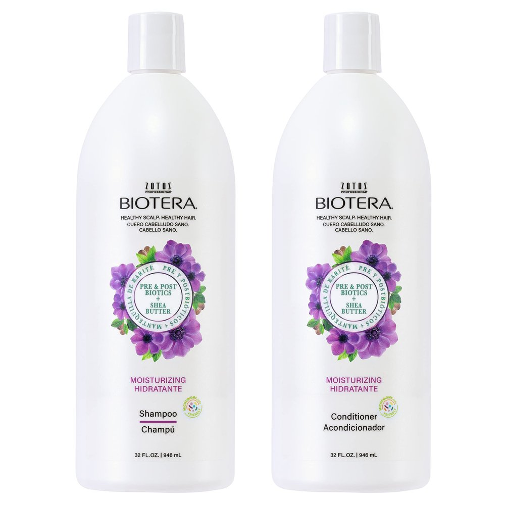 BIOTERA Moisturizing Shampoo and Conditioner Set | Hydrates & Moisturizes Dry, Medium, Fine Hair | Microbiome Friendly | Vegan & Cruelty Free | Paraben Free | Color-Safe | 32 Fl Oz