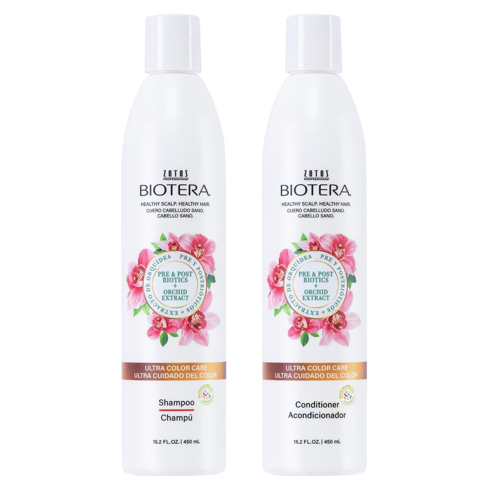 Biotera Ultra Color Care Shampoo and Conditioner Set | Prolongs Vivid Color-Treated Hair | Microbiome Friendly | Vegan & Animal Test Free | Paraben & Sulfate Free | Color-Safe | 15.2 Fl Oz
