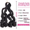 Unionbeauty 8 Pack French Curl Braids 18 Inch Pre Stretched Braiding Hair for Box Braids, Crochet Hair, Ombre Curly Synthetic Hair Extensions for Black Woman 1B view 2