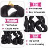 Unionbeauty 8 Pack French Curl Braids 18 Inch Pre Stretched Braiding Hair for Box Braids, Crochet Hair, Ombre Curly Synthetic Hair Extensions for Black Woman 1B view 3